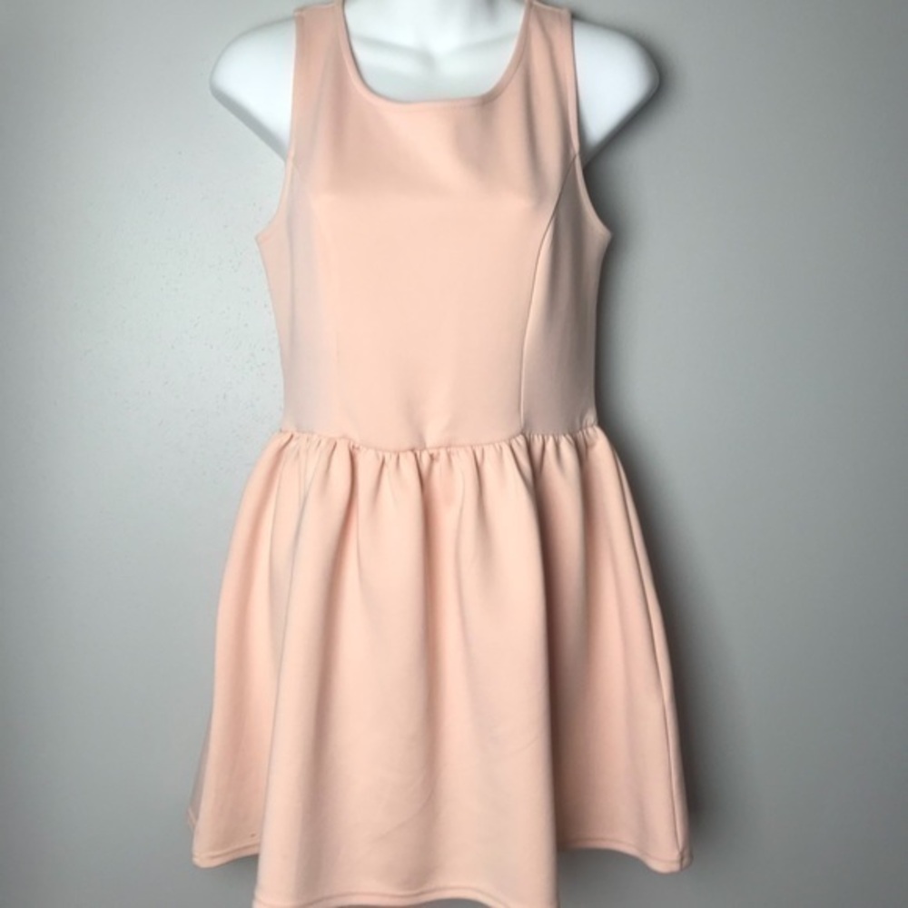 H&M Divided Soft & Pale Pink Flare Dress Size 10